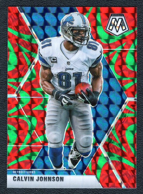 2020 Panini Mosaic #75 Calvin Johnson Red Reactive Prizm