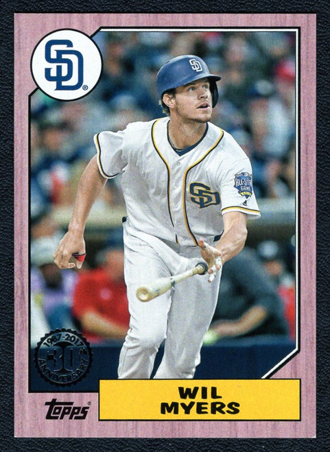 2017 Topps #87-35 Wil Meyers 30th Anniversary Pink Parallel 05/25