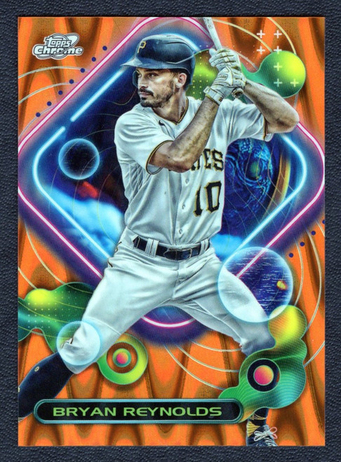 2023 Topps Chrome Cosmic #136 Bryan Reynolds Orange Galactic Refractor 01/25