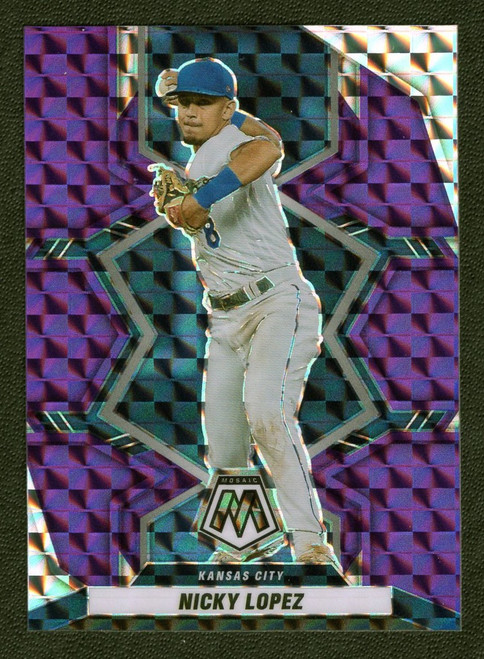 2022 Panini Mosaic #135 Nicky Lopez Purple Prizm 26/49