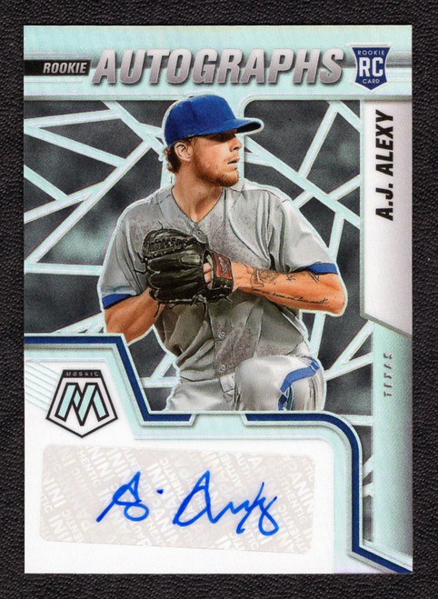 2022 Panini Mosaic #RAM-AY A.J. Alexy Silver Prizm Rookie Autograph