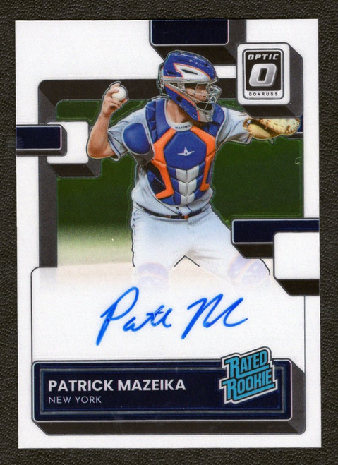 2022 Panini Donruss Optic #RRS-PM Patrick Mazeika Rated Rookie Autograph