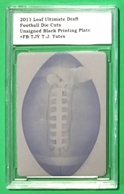 2011 Leaf Ultimate Draft #FB-TJY T.J. Yates Rookie/RC Unsigned Black Printing Plate 1/1 