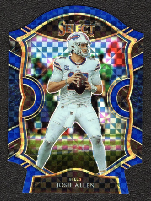 2020 Panini Select #22 Josh Allen Concourse Blue Checkerboard Prizm Die Cut 