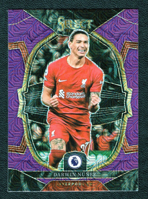 2022-23 Panini Select Premier League #58 Darwin Nunez Terrace Purple Mojo Prizm