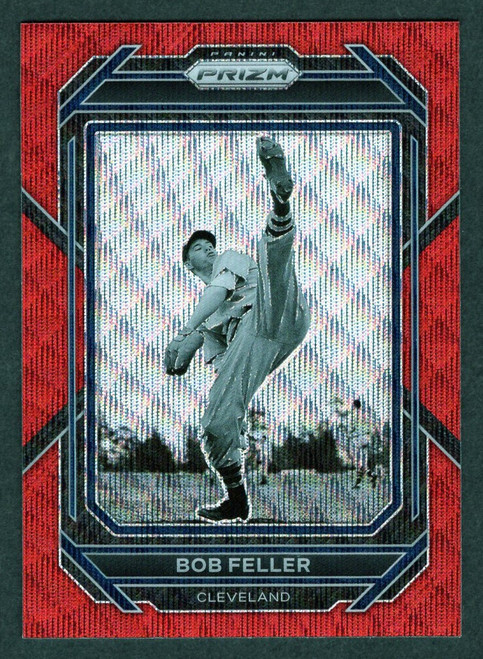 2023 Panini Prizm #260 Bob Feller Red Wave Prizm