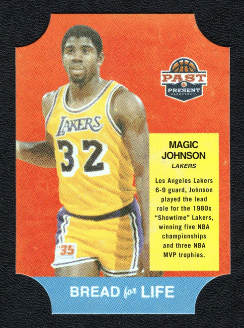 2012/13 Panini Past & Present #18 Magic Johnson Bread For Life Die Cut