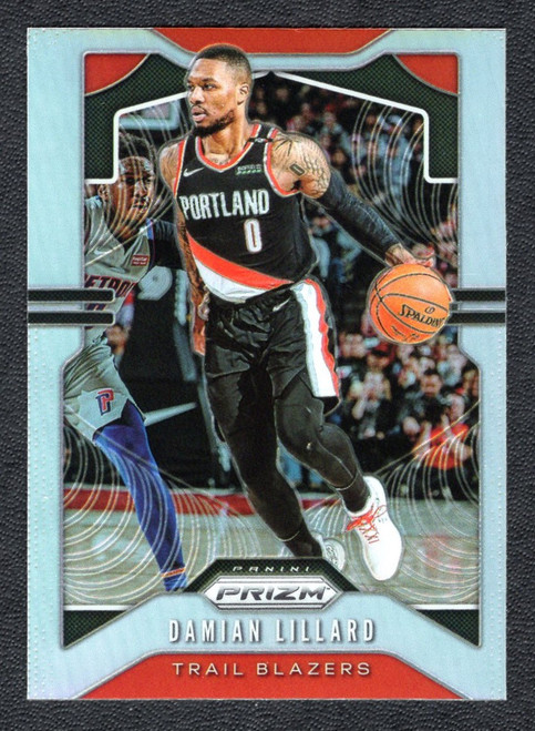 2019/20 Panini Prizm #112 Damian Lillard Silver Prizm 