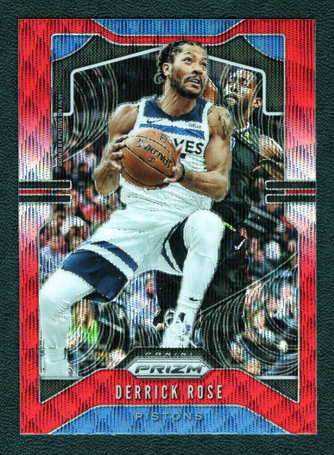 2019/20 Panini Prizm #237 Derrick Rose Red Wave Prizm