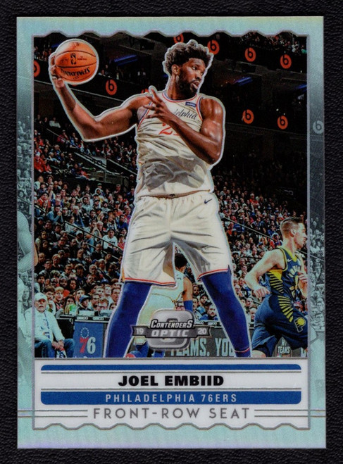 2019/20 Panini Contenders Optic #13 Joel Embiid Front-Row Seat Silver Prizm
