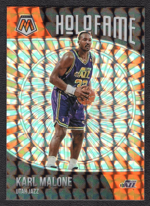 2020/21 Panini Mosaic #15 Karl Malone HOLO Fame Silver Prizm