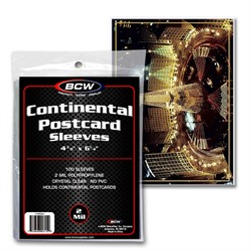 BCW Continental Postcard Sleeves 100ct