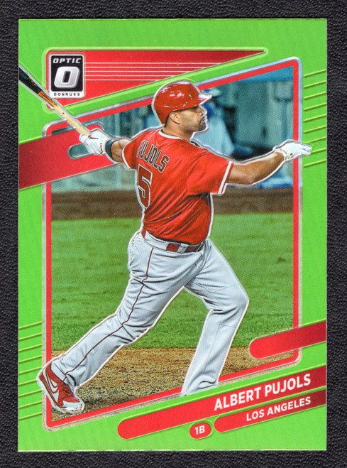 2021 Panini Donruss Optic #105 Albert Pujols Lime Green Prizm