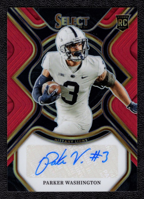 2023 Panini Select Draft Picks #RS-PWA Parker Washington Red Prizm Rookie Autograph