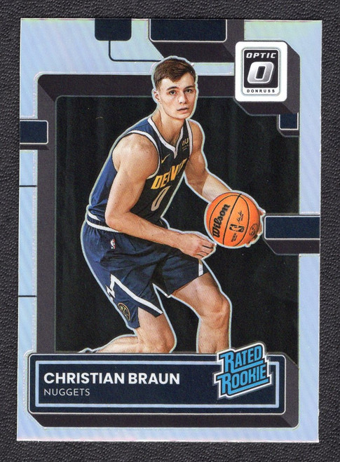 2022/23 Panini Donruss Optic #238 Christian Braun Silver Prizm Rated Rookie