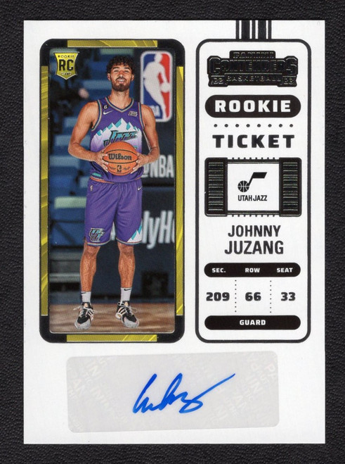 2022/23 Panini Contenders #157 Johnny Juzang Rookie Ticket Autograph