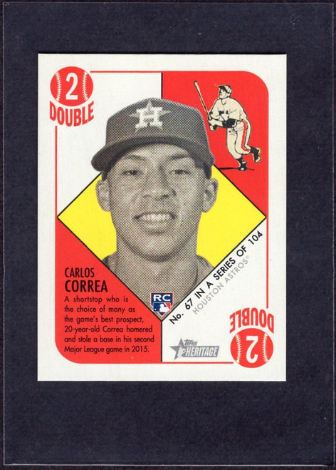 2015 Topps Heritage #67 Carlos Correa 1951 Collection Mini Rookie/RC