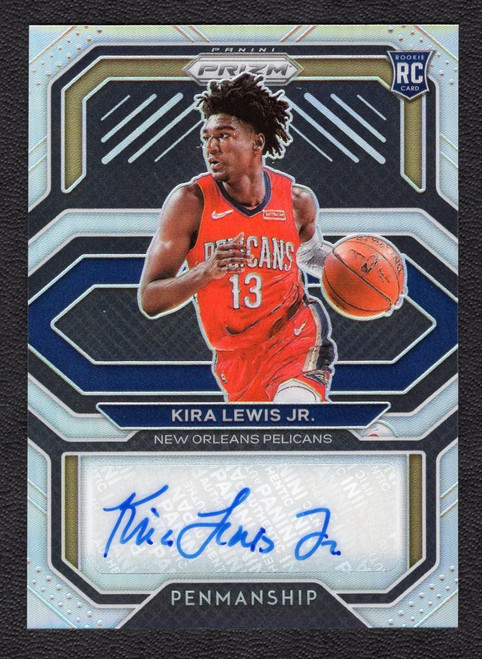 2020/21 Panini Prizm #RP-KLJ Kira Lewis Jr. Penmanship Silver Prizm Rookie Autograph