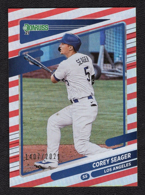2021 Panini Donruss #109 Corey Seager Red Parallel 1407/2021