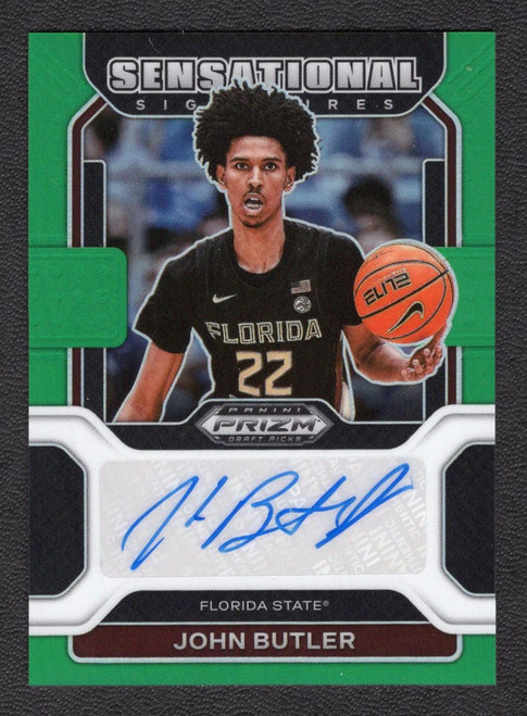 2022 Panini Prizm Draft Picks #SS-JBU John Butler Sensational Signatures Rookie/RC Autograph