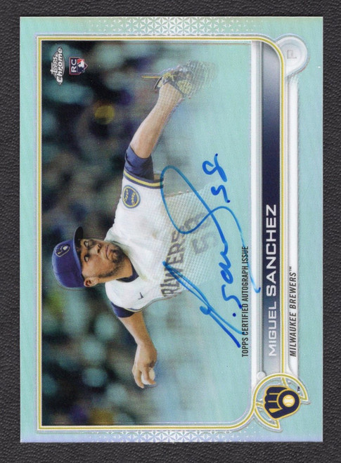 2022 Topps Chrome #RA-MS Miguel Sanchez Refractor Rookie Autograph 135/499