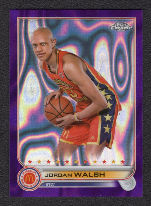 2022 Topps Chrome McDonald's All-American #70 Jordan Walsh Purple Lava Refractor 225/299