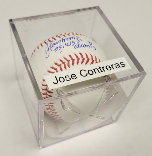 Jose Contreras Autographed Baseball with JSA COA and Inscription