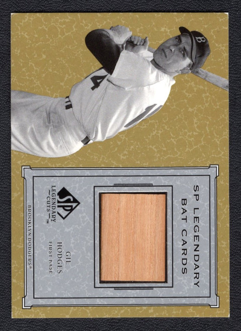 2001 Upper Deck SP Legendary Cuts #B-GH Gil Hodges Game Used Bat Relic