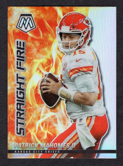 2021 Panini Mosaic #SF1 Patrick Mahomes II Straight Fire Silver Prizm