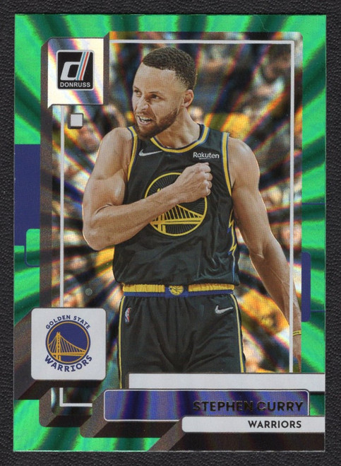 2022/23 Panini Donruss #116 Stephen Curry Green Laser Parallel