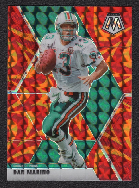 2020 Panini Mosaic #123 Dan Marino Orange Reactive Prizm