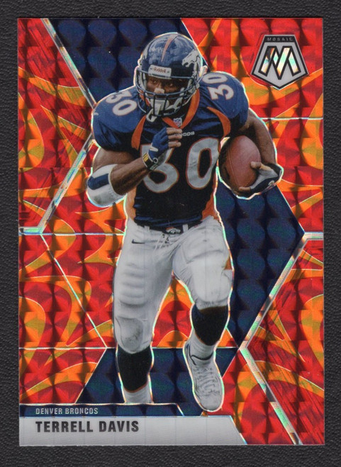 2020 Panini Mosaic #68 Terrell Davis Orange Reactive Prizm 