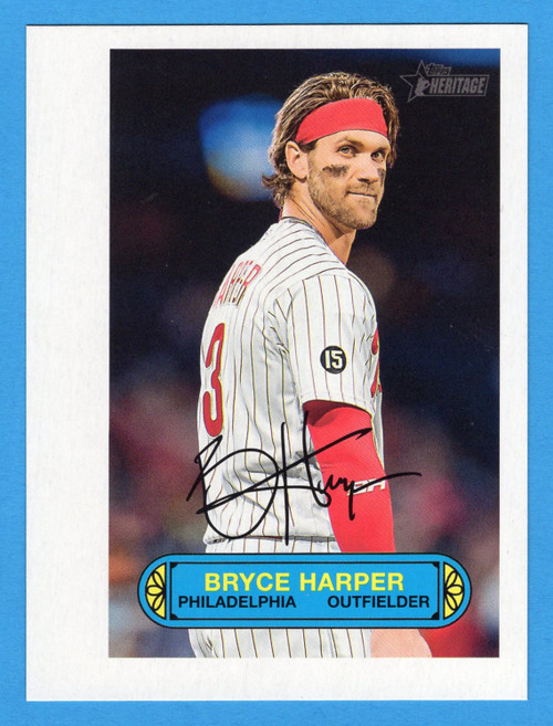 2022 Topps Heritage #73PU-8 Bryce Harper Oversized 1973 Pin-Up