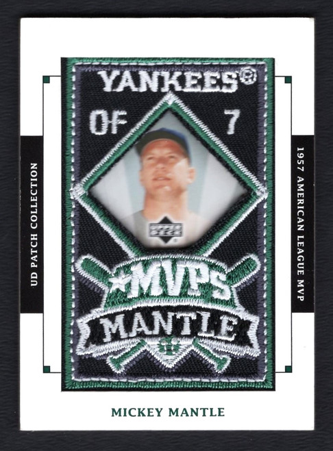 2003 Upper Deck Patch Collection #MVP-8 Mickey Mantle MVPs Manufactured Patch 