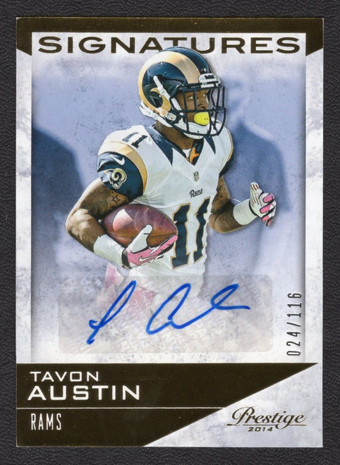 2014 Panini Prestige #4 Tavon Austin Signatures Autograph 024/116