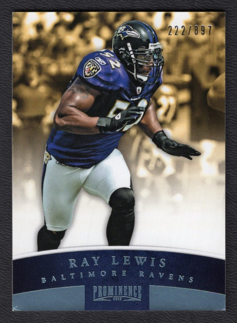 2012 Panini Prominence #9 Ray Lewis 222/897