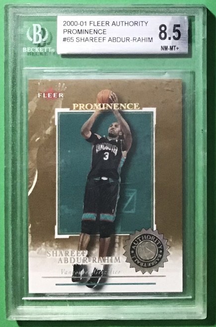 2000/01 Fleer Authority #65 Shareef Abdur-Rahim Prominence 36/75 BGS 8.5