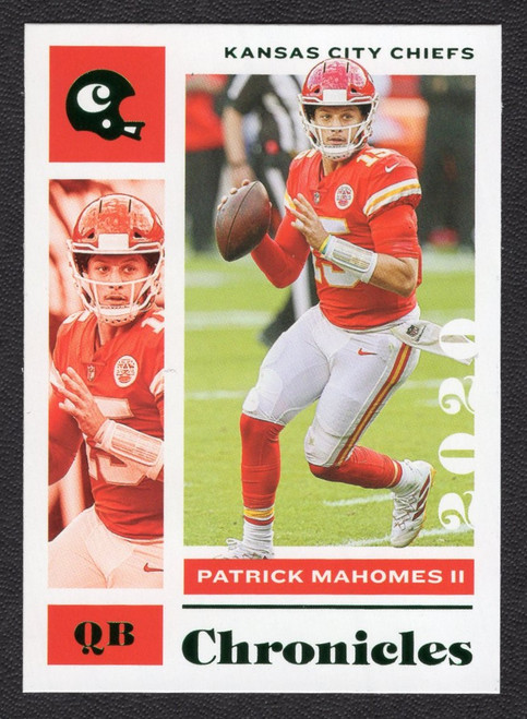 2020 Panini Chronicles #47 Patrick Mahomes II Green Foil