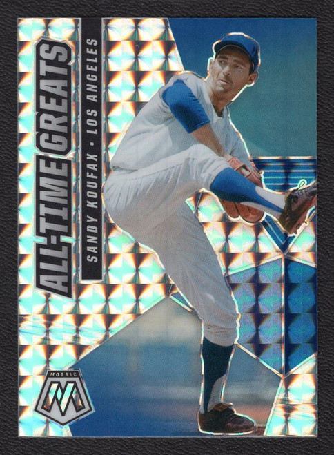 2021 Panini Mosaic #ATG1 Sandy Koufax All-Time Greats Silver Prizm 