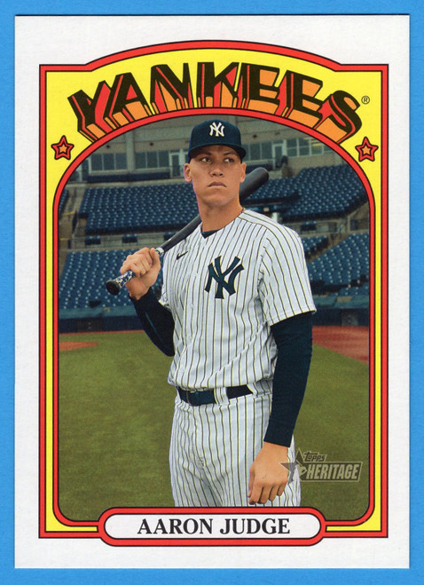 2021 Topps Heritage #OB-AJ Aaron Judge Oversized 1972 Topps Box Toppers