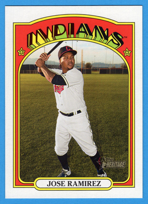 2021 Topps Heritage #OB-JR Jose Ramirez Oversized 1972 Topps Box Toppers