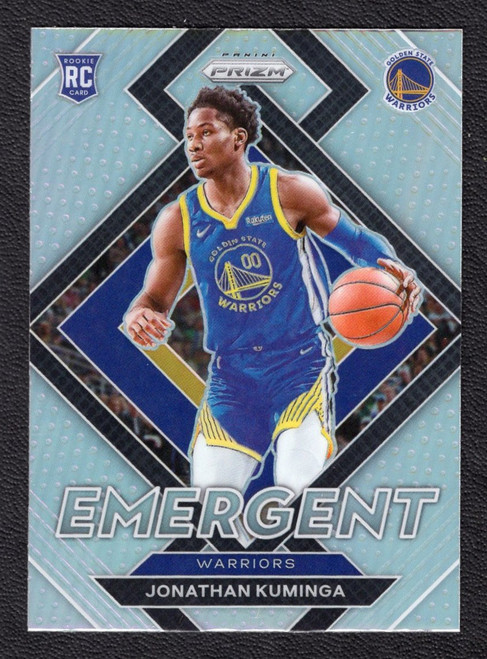 2021/22 Panini Prizm #5 Jonathan Kuminga Emergent Silver Prizm Rookie/RC