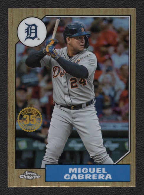 2022 Topps Chrome #87BC-3 Miguel Cabrera 1987 35th Anniversary Refractor 