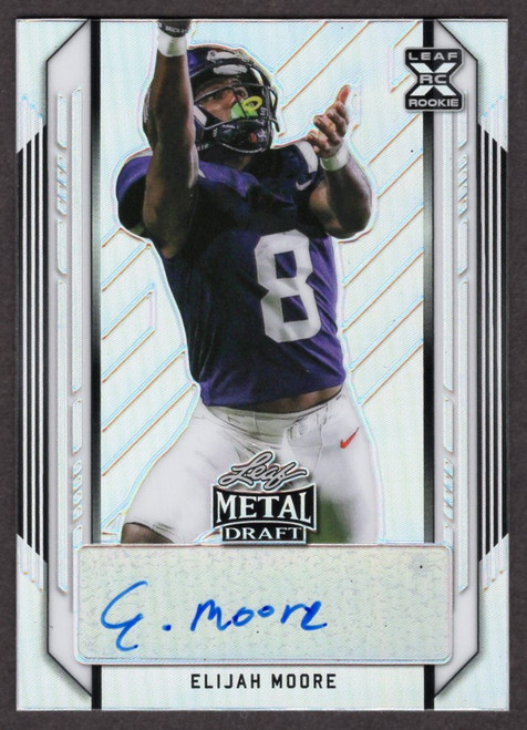 2021 Leaf Metal Draft #BA-EM2 Elijah Moore Rookie XRC Autograph 87/99