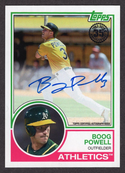 2018 Topps #83A-BP Boog Powell 1983 35th Anniversary Autograph 