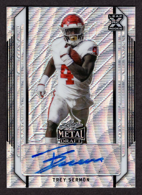 2021 Leaf Metal Draft #BA-TS1 Trey Sermon Rookie XRC Autograph 45/75