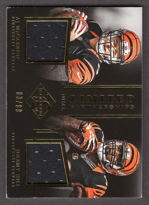 2014 Panini Limited #LP2-CI AJ McCarron / Jeremy Hill Dual Jersey Relic 83/99