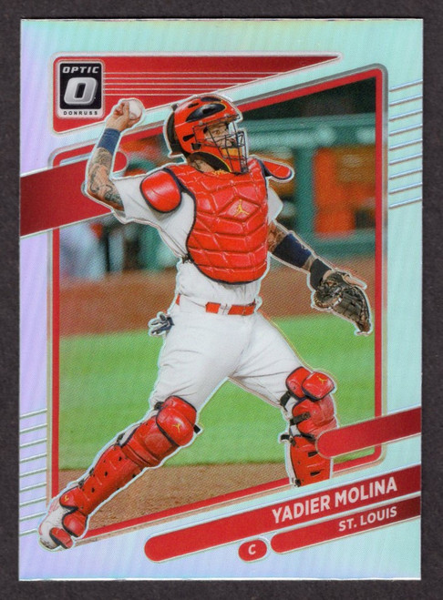 2021 Panini Donruss Optic #175 Yadier Molina Silver Prizm