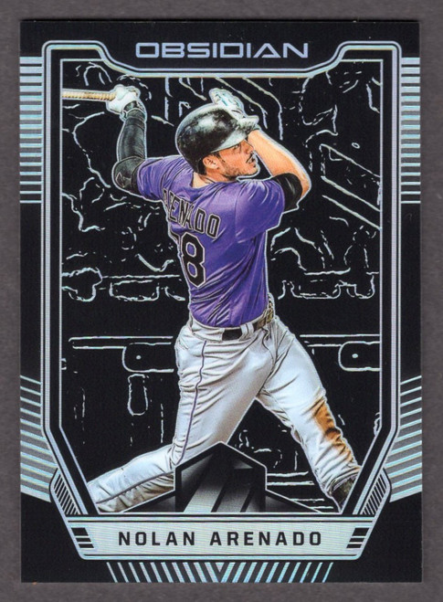 2019 Panini Chronicles #56 Nolan Arenado Obsidian Silver Prizm