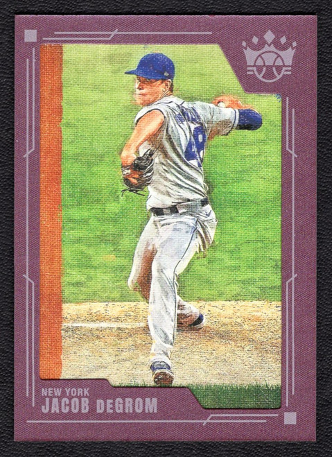 2022 Panini Diamond Kings #128 Jacob deGrom Plum Frame